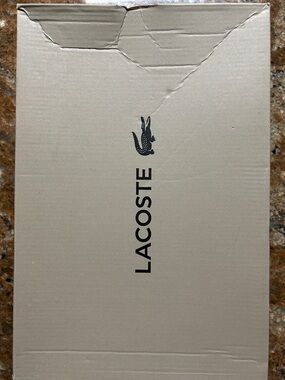 Lacoste Beige Shoe Box with Black Logo